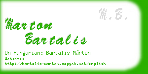 marton bartalis business card