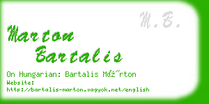 marton bartalis business card